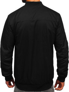 Giacca bifacciale mezza stagione bomber da uomo nera Bolf 84M3005