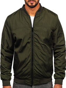 Giacca bifacciale mezza stagione bomber da uomo nera Bolf 84M3005