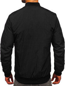 Giacca bomber di mezza stagione da uomo nero Bolf 84M3036