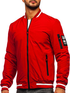 Giacca bomber di mezza stagione da uomo rosso Bolf 84M3034