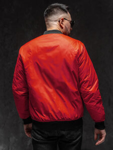 Giacca bomber di mezza stagione da uomo rosso Bolf AK95A1