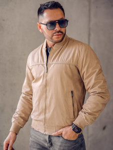 Giacca bomber mezza stagione reversibile da uomo cammello Bolf 84M3005A