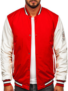 Giacca da baseball mezza stagione bomber da uomo rossa Bolf 84M3021