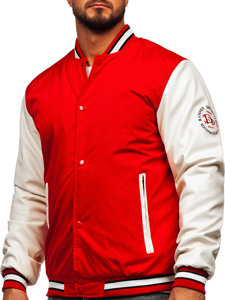 Giacca da baseball mezza stagione bomber da uomo rossa Bolf 84M3021