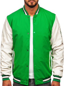 Giacca da baseball mezza stagione bomber da uomo verde Bolf 84M3021