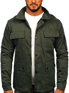 Giacca di mezza stagione in cotone da uomo khaki Bolf 10290