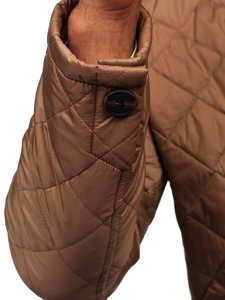 Giacca elegante mezza stagione tipo husky da uomo beige Bolf 0003