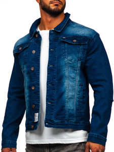 Giacca in denim da uomo blu Bolf MJ512BS