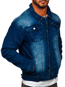 Giacca in denim da uomo blu Bolf MJ512BS