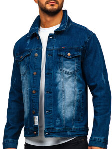 Giacca in denim da uomo blu Bolf MJ525BS