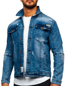 Giacca in denim da uomo blu Bolf MJ529BS