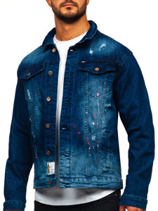 Giacca in denim da uomo blu Bolf MJ542BS