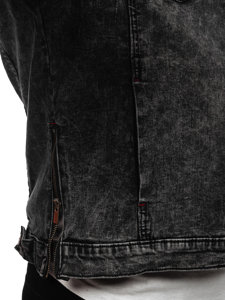 Giacca in denim da uomo nera Bolf RC61125W1