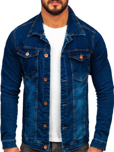 Giacca in jeans da uomo azzurra Bolf 200