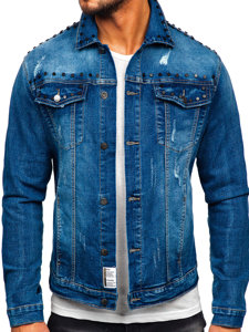 Giacca in jeans da uomo azzurra Bolf MJ504B