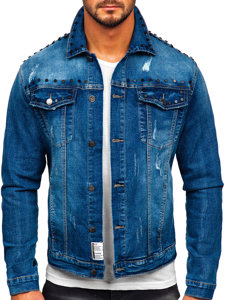 Giacca in jeans da uomo azzurra Bolf MJ504B