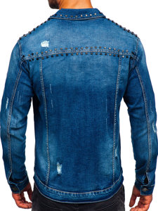 Giacca in jeans da uomo azzurra Bolf MJ504B