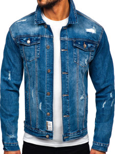 Giacca in jeans da uomo azzurra Bolf MJ507B