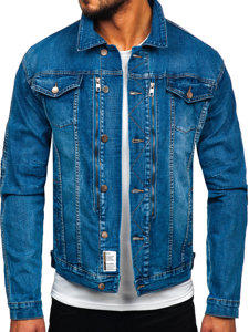 Giacca in jeans da uomo azzurra Bolf MJ508B