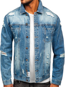 Giacca in jeans da uomo celeste Bolf MJ501BC