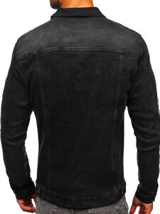 Giacca in jeans da uomo nero Bolf MJ523N