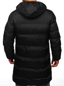 Giacca invernale lunga da uomo nero Bolf CS1007