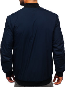 Giacca mezza stagione bomber da uomo blu Bolf 84M3007