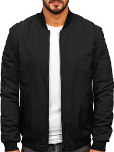 Giacca mezza stagione bomber da uomo nera Bolf 84M3007