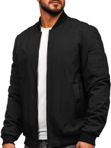 Giacca mezza stagione bomber da uomo nera Bolf 84M3007