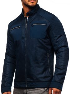 Giacca mezza stagione da uomo blu Bolf 1702