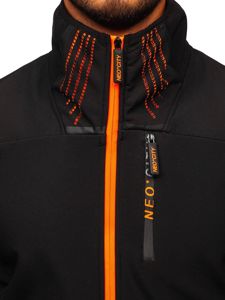 Giacca mezza stagione softshell da uomo nera Bolf KS2185