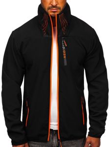 Giacca mezza stagione softshell da uomo nera Bolf KS2185