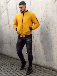 Giacca mezza stagione tipo bomber da uomo cammello Bolf AK95A