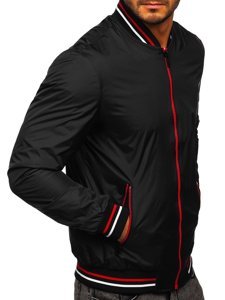 Giacca mezza stagione tipo bomber da uomo nera Bolf 6523