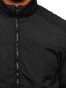 Giacca mezza stagione tipo bomber da uomo nera Bolf 84M3008