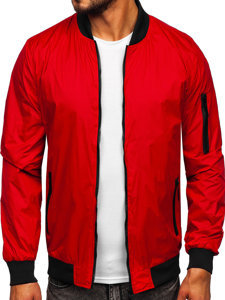 Giacca mezza stagione tipo bomber da uomo rossa Bolf 5M708