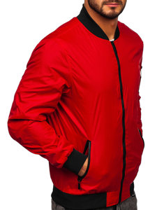 Giacca mezza stagione tipo bomber da uomo rossa Bolf 5M708