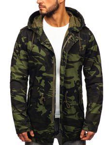 Giacca mezza stagione tipo parka da uomo khaki Bolf 5391