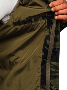 Giacca mezza stagione tipo parka da uomo khaki Bolf 5391