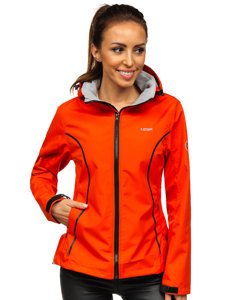 Giacca mezza stagione tipo softshell da donna arancione Bolf S010