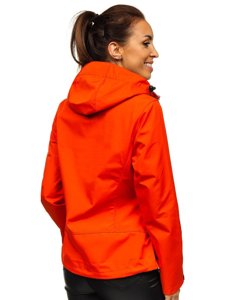 Giacca mezza stagione tipo softshell da donna arancione Bolf S010