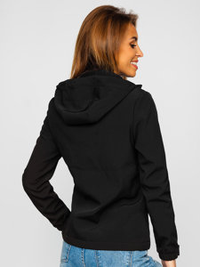 Giacca mezza stagione tipo softshell da donna nera Bolf HH028