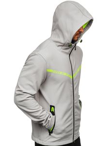 Giacca mezza stagione tipo softshell da uomo grigia Bolf KS2181