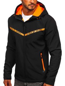 Giacca mezza stagione tipo softshell da uomo nera Bolf KS2181