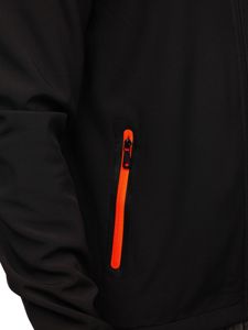 Giacca mezza stagione tipo softshell da uomo nera Bolf KS2181