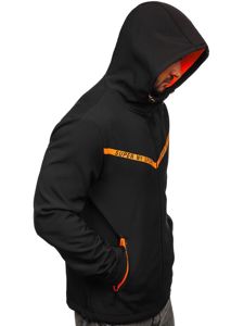 Giacca mezza stagione tipo softshell da uomo nera Bolf KS2181