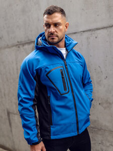 Giacca softshell da uomo azzurro Bolf T019A