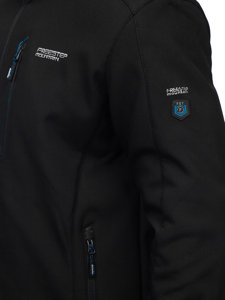 Giacca softshell da uomo nero-azzurro Bolf WX061