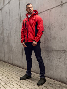 Giacca softshell da uomo rosso Bolf T019A