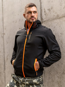 Giacca softshell di mezza stagione da uomo nero Bolf KS2185A